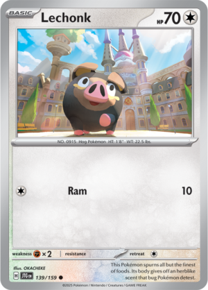 Pokémon TCG Lechonk – JTG 139/159 Common Reverse Holofoil – EN