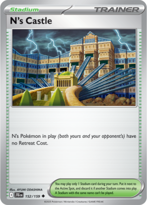 Pokémon TCG N's Castle – JTG 152/159 Uncommon Reverse Holofoil – EN