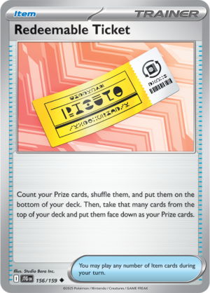 Pokémon TCG Redeemable Ticket – JTG 156/159 Uncommon Reverse Holofoil – EN