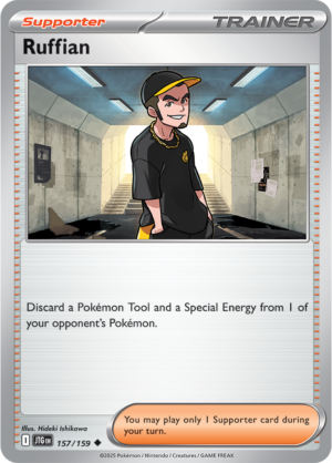Pokémon TCG Ruffian – JTG 157/159 Uncommon Reverse Holofoil – EN