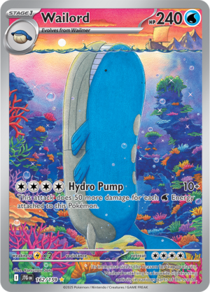 Pokémon TCG Wailord – JTG 162/159 Illustration Rare Holo – EN