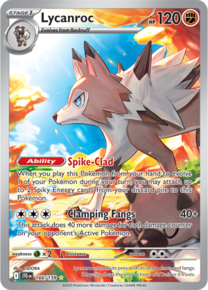 Pokémon TCG Lycanroc – JTG 166/159 Illustration Rare Holo – EN