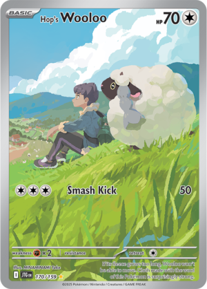 Pokémon TCG Hop's Wooloo – JTG 170/159 Illustration Rare Holo – EN