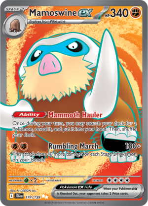 Pokémon TCG Mamoswine ex – JTG 174/159 Ultra Rare Holo – EN
