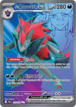 Pokémon TCG N's Zoroark ex – JTG 175/159 Ultra Rare Holo – EN