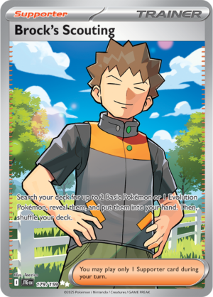 Pokémon TCG Brock's Scouting – JTG 179/159 Ultra Rare Holo – EN