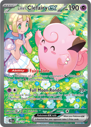 Pokémon TCG Lillie's Clefairy ex – JTG 184/159 Special Illustration Rare Holo – EN