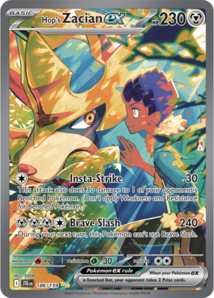 Pokémon TCG Hop's Zacian ex – JTG 186/159 Special Illustration Rare Holo – EN