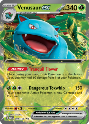 Pokémon TCG Venusaur ex – MEW 003/165 Double Rare Holo – EN