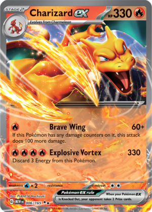 Pokémon TCG Charizard ex – MEW 006/165 Double Rare Holo – EN