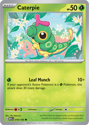Pokémon TCG Caterpie – MEW 010/165 Common Regular – EN