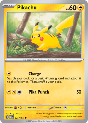 Pokémon TCG Pikachu – MEW 025/165 Common Regular – EN