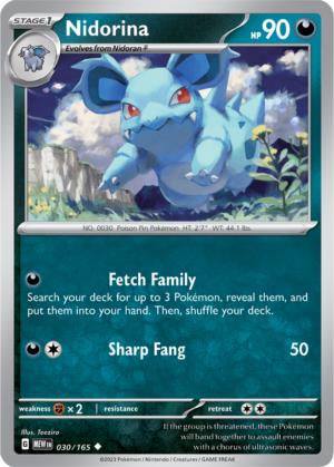 Pokémon TCG Nidorina – MEW 030/165 Uncommon Regular – EN
