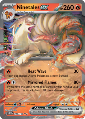 Pokémon TCG Ninetales ex – MEW 038/165 Double Rare Holo – EN