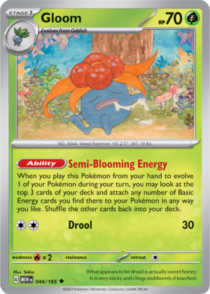 Pokémon TCG Gloom – MEW 044/165 Uncommon Regular – EN
