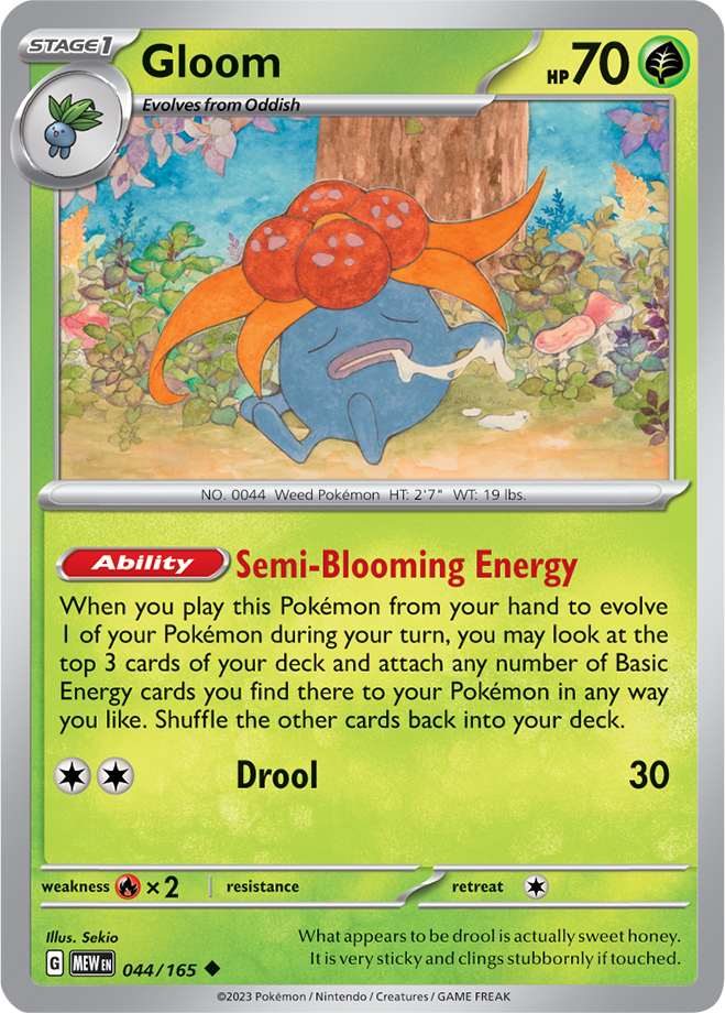 Pokémon TCG Gloom – MEW 044/165 Uncommon Reverse Holofoil – EN