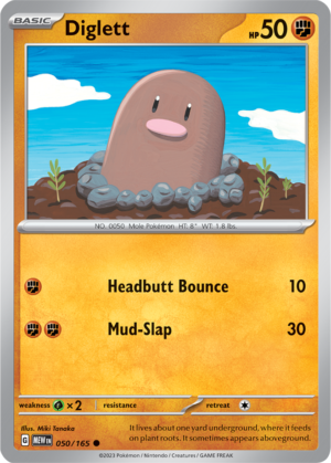 Pokémon TCG Diglett – MEW 050/165 Common Regular – EN