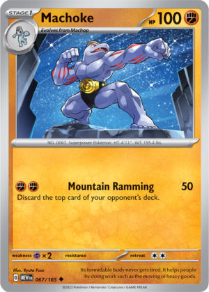 Pokémon TCG Machoke – MEW 067/165 Uncommon Regular – EN