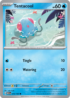 Pokémon TCG Tentacool – MEW 072/165 Common Reverse Holofoil – EN