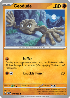 Pokémon TCG Geodude – MEW 074/165 Common Reverse Holofoil – EN