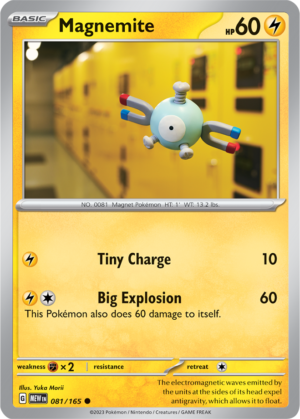 Pokémon TCG Magnemite – MEW 081/165 Common Reverse Holofoil – EN