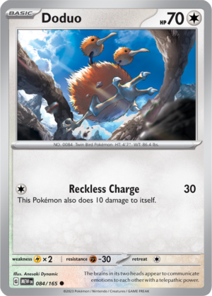 Pokémon TCG Doduo – MEW 084/165 Common Reverse Holofoil – EN