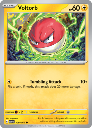 Pokémon TCG Voltorb – MEW 100/165 Common Reverse Holofoil – EN