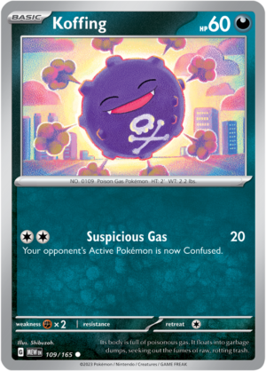 Pokémon TCG Koffing – MEW 109/165 Common Reverse Holofoil – EN