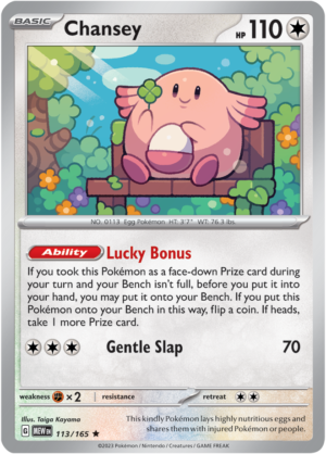 Pokémon TCG Chansey – MEW 113/165 Rare Reverse Holofoil – EN
