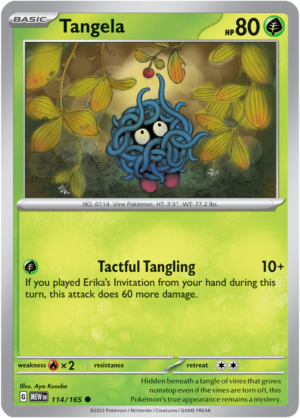 Pokémon TCG Tangela – MEW 114/165 Common Reverse Holofoil – EN