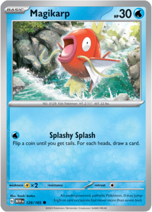 Pokémon TCG Magikarp – MEW 129/165 Common Reverse Holofoil – EN