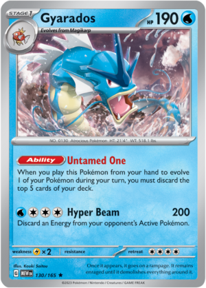 Pokémon TCG Gyarados – MEW 130/165 Rare Reverse Holofoil – EN