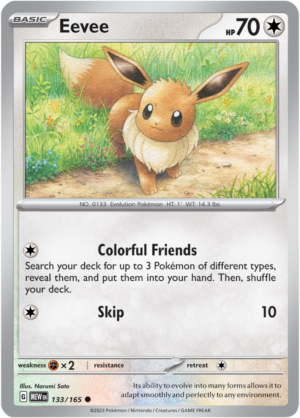 Pokémon TCG Eevee – MEW 133/165 Common Reverse Holofoil – EN