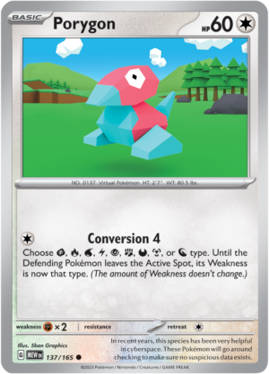 Pokémon TCG Porygon – MEW 137/165 Common Reverse Holofoil – EN