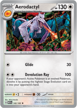 Pokémon TCG Aerodactyl – MEW 142/165 Rare Reverse Holofoil – EN