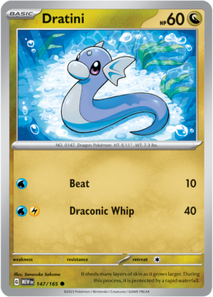 Pokémon TCG Dratini – MEW 147/165 Common Reverse Holofoil – EN