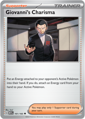 Pokémon TCG Giovanni's Charisma – MEW 161/165 Uncommon Reverse Holofoil – EN