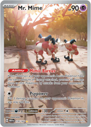Pokémon TCG Mr. Mime – MEW 179/165 Illustration Rare Holo – EN