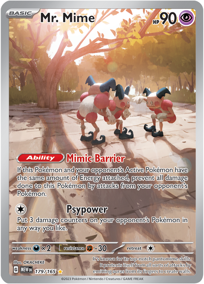 Pokémon TCG Mr. Mime – MEW 179/165 Illustration Rare Holo – EN