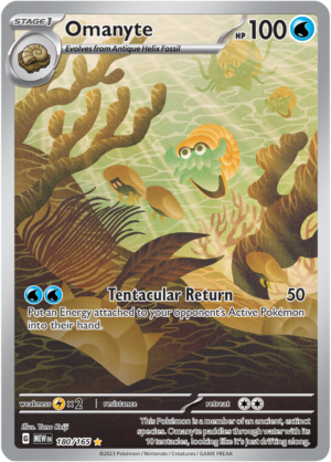 Pokémon TCG Omanyte – MEW 180/165 Illustration Rare Holo – EN
