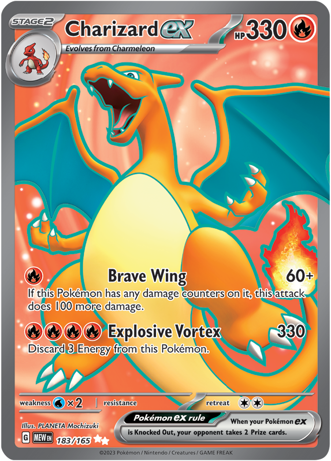 Pokémon TCG Charizard ex – MEW 183/165 Ultra Rare Holo – EN