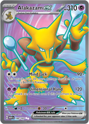 Pokémon TCG Alakazam ex – MEW 188/165 Ultra Rare Holo – EN