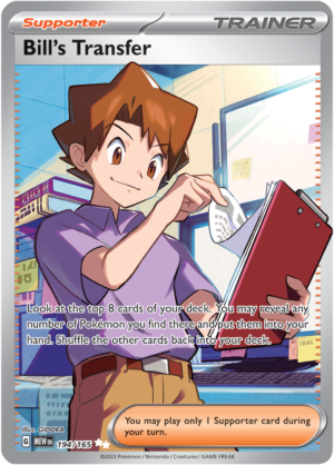 Pokémon TCG Bill's Transfer – MEW 194/165 Ultra Rare Holo – EN