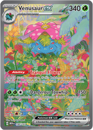 Pokémon TCG Venusaur ex – MEW 198/165 Special Illustration Rare Holo – EN
