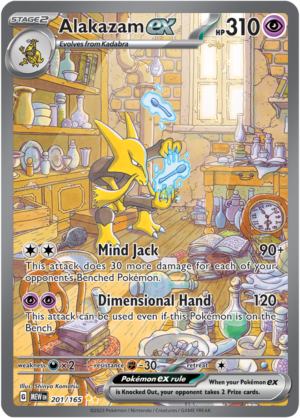 Pokémon TCG Alakazam ex – MEW 201/165 Special Illustration Rare Holo – EN