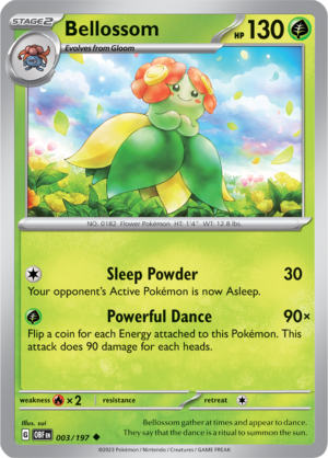 Pokémon TCG Bellossom – OBF 003/197 Uncommon Regular – EN