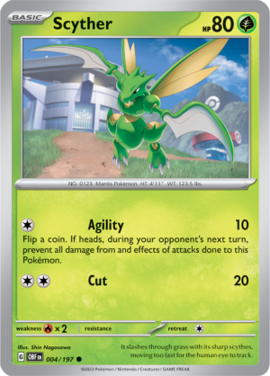 Pokémon TCG Scyther – OBF 004/197 Common Regular – EN