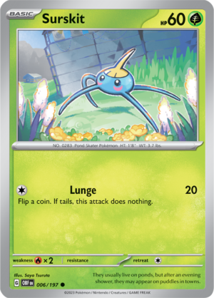 Pokémon TCG Surskit – OBF 006/197 Common Regular – EN