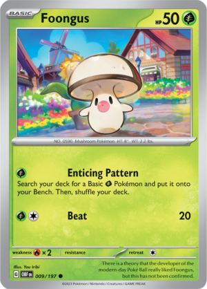 Pokémon TCG Foongus – OBF 009/197 Common Regular – EN