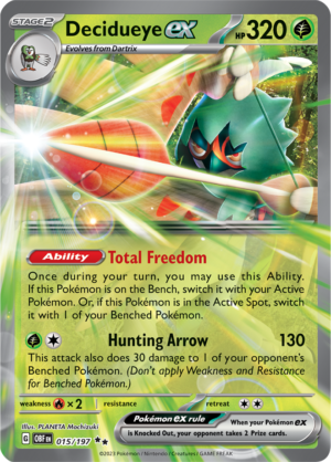 Pokémon TCG Decidueye ex – OBF 015/197 Double Rare Holo – EN